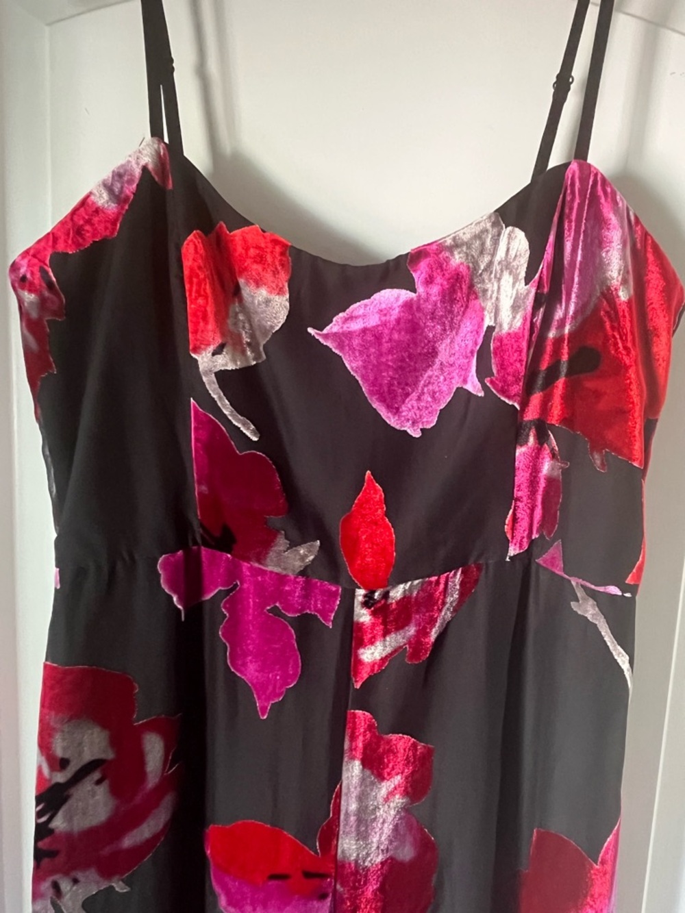 Hutch Sonnie Floral Velvet Jumpsuit - Flowy Wide Leg - Moody Blooms Boho Glam - Picture 5 of 6